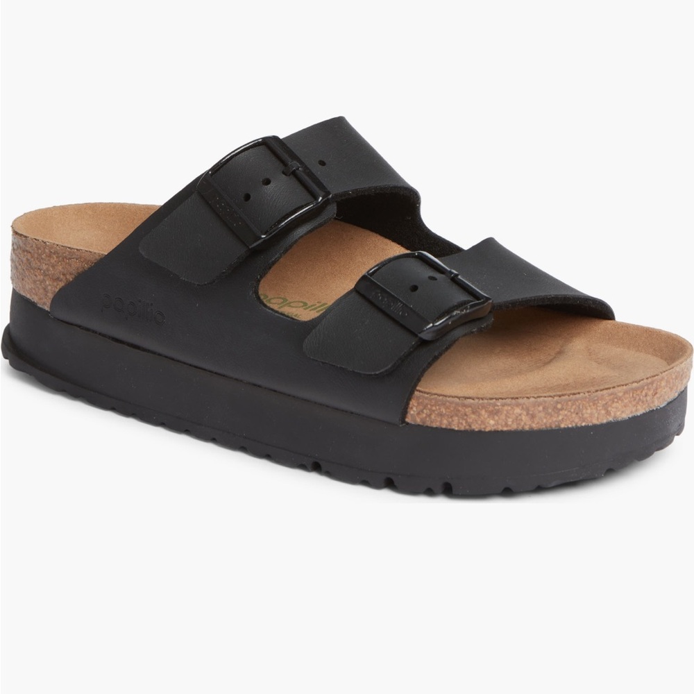 🛑 SOLD 🛑 BIRKENSTOCK
BLACK ARIZONA PAP FLEX PLATFORM
SIZE 38 - Picture 8 of 8